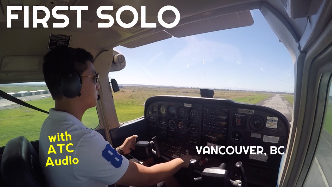 ПЕРВЫЙ СОЛО — CESSNA 172 | Ванкувер, Британская Колумбия | ATC Audio