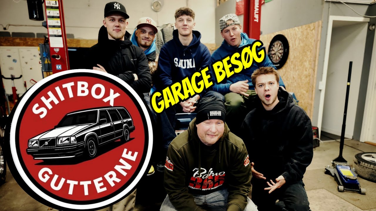 Garage besøg ved Shitbox Gutterne. 