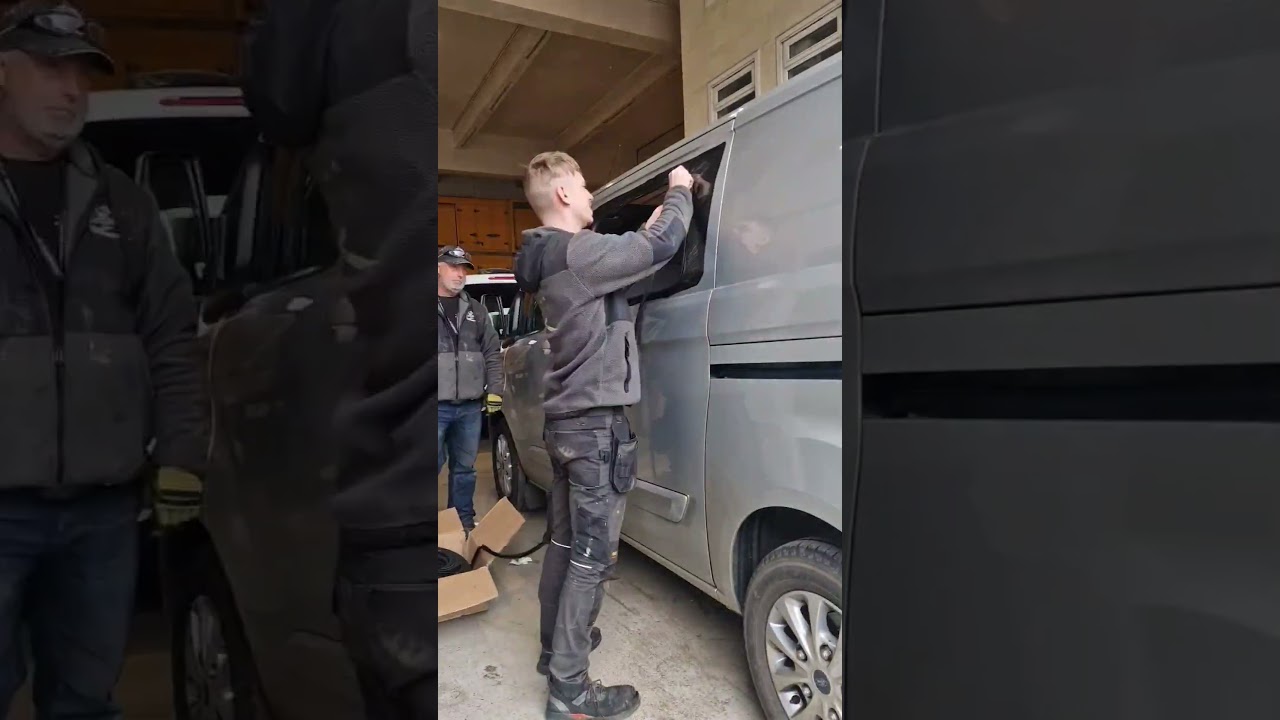 Fitting sliding windows into a Ford Transit Custom!  #vanlife  #campervanconversions
