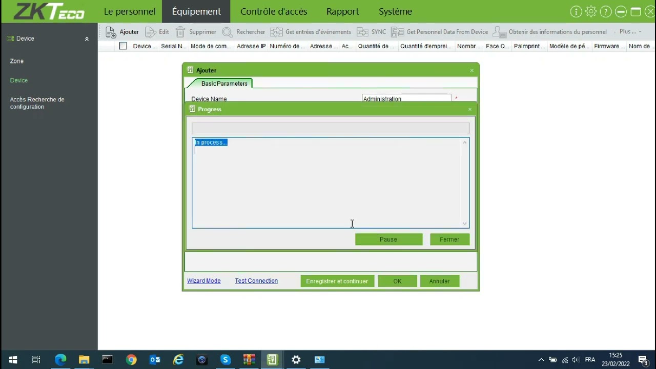 Installation & Paramétrage ZK Access 3.5 - Équipement