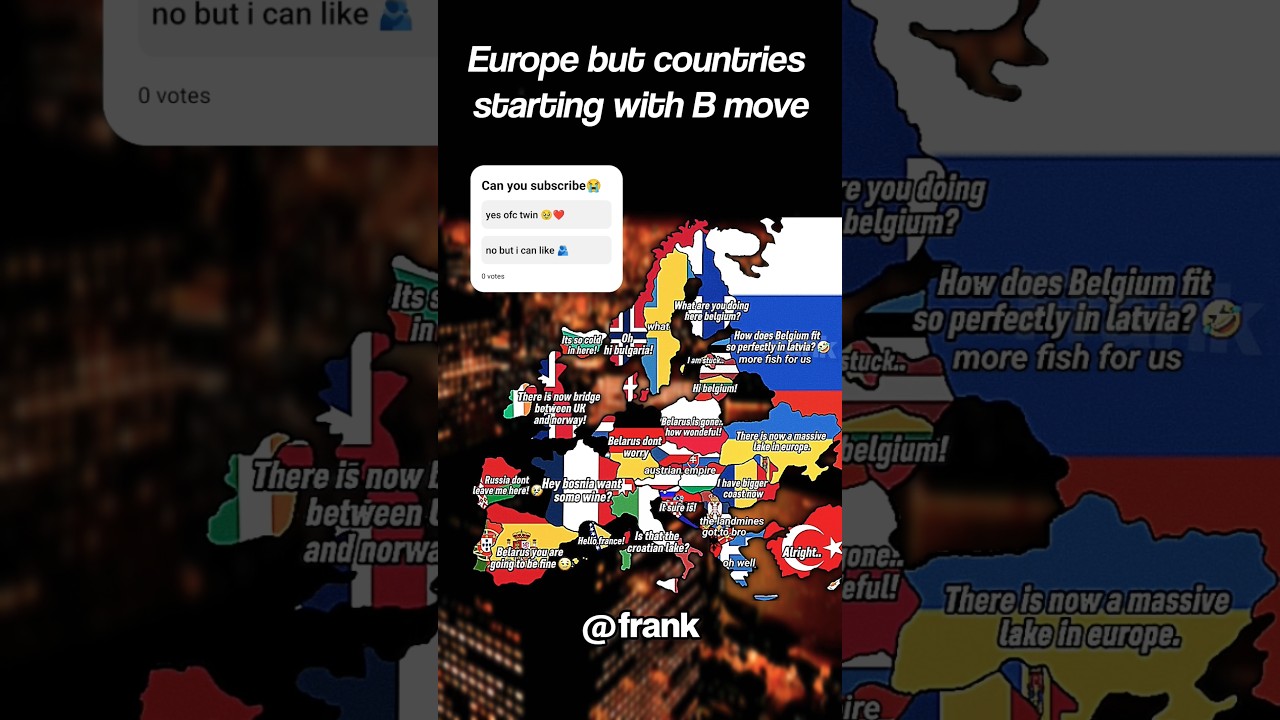 Europe but countries starting with B move 🇪🇺🗺️ #mapping #geography #shorts #countryballs #maps