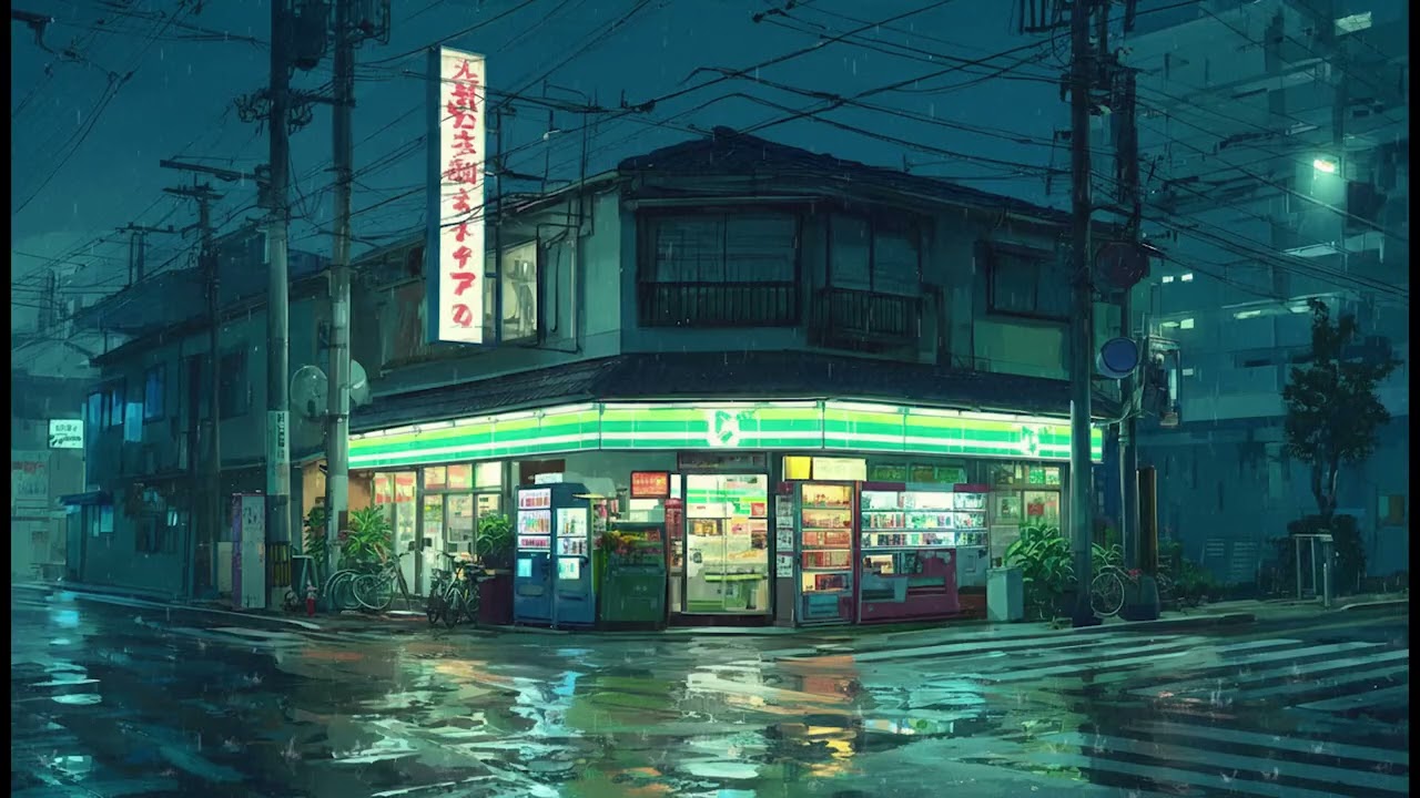 Tokyo Midnight Ambience 🌙 Rainy Lofi Beats for Work & Study