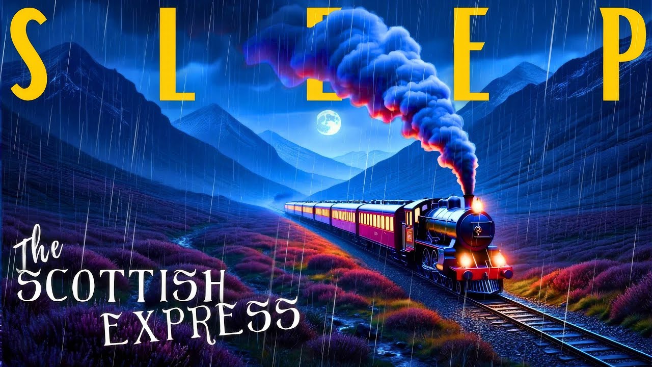 The Sleepy Train Through Scotland | Soothing Bedtime Story with Rain & Train Sounds