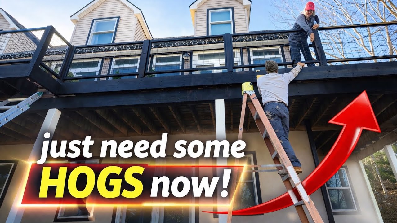 Jay's BIGGEST Project EVER!! Ep. 41--Finishing up this HOG FENCE Railing and Top Cap!!