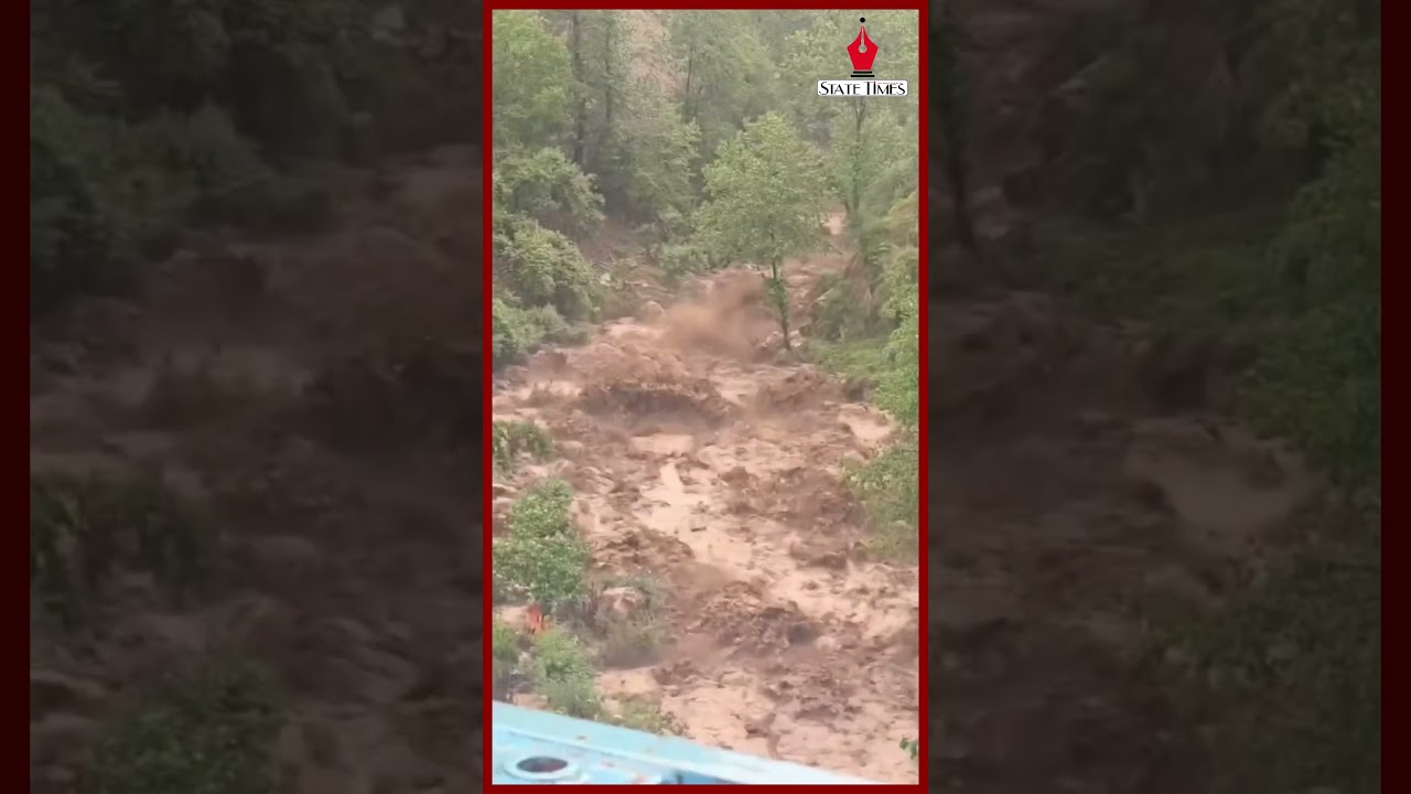 Cloudburst in #Reasi: Water level rises at #Jamlan Bridge