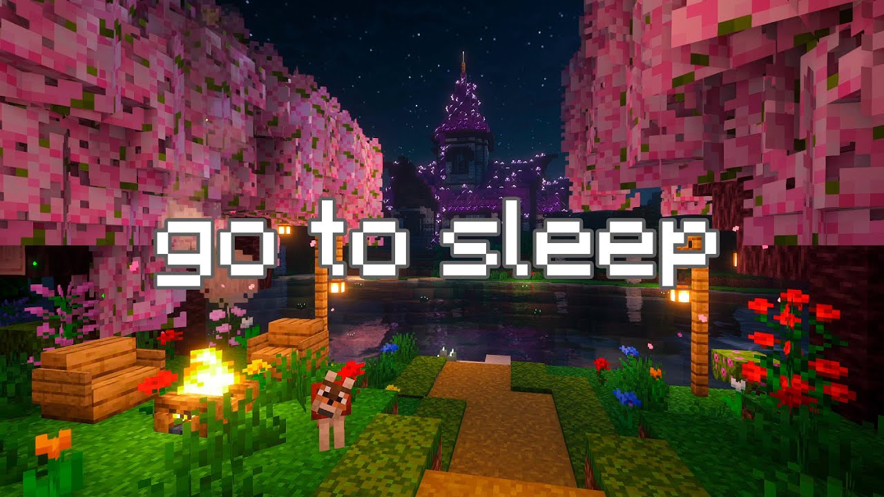 rest well, you've earned this... (minecraft music & rain, fire)