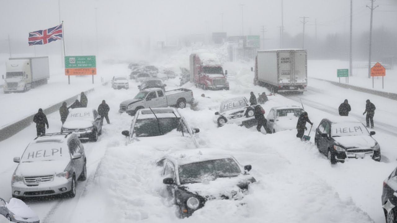 Blizzard Hits Birmingham, UK: Homes and Cars Buried, Roads Frozen Over in Wolverhampton!