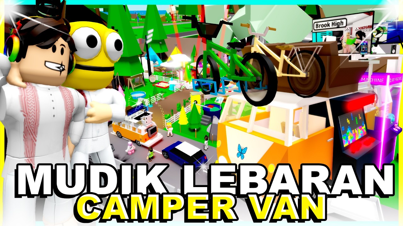 Aku MUDIK LEBARAN Pakai CAMPERVAN! (Roblox Brookhaven 🏡 RP)