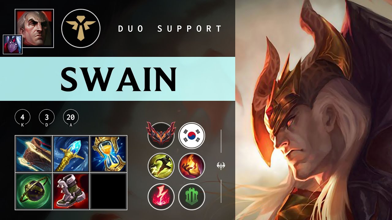 Swain Support vs Karma - KR Grandmaster Patch 25.23