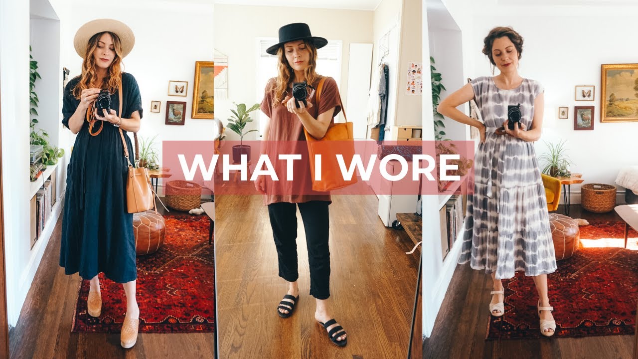 What I Wore OOTD MAY Third Trimester | Thrifted, Vintage, Madewell, Free People, ABLE | Tiny Acorn