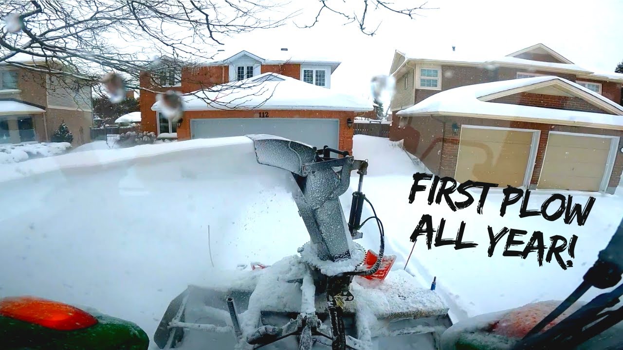 Plowing 2 Feet Of Snow For $20! | John Deere 5090r | Cyclone Inverted Snow Blower