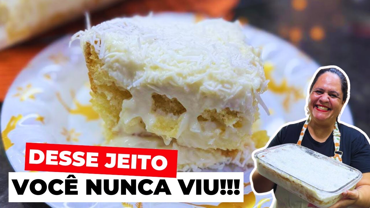 Desse jeito você NUNCA VIU - BOLO CREMOSO DE ABACAXI COM COCO
