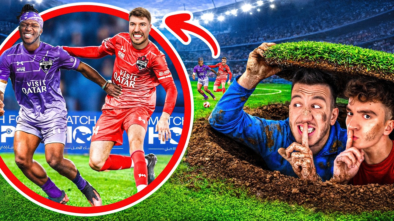 ПРОМЪКНАХМЕ се на ФУТБОЛЕН МАЧ с KSI & MrBeast!