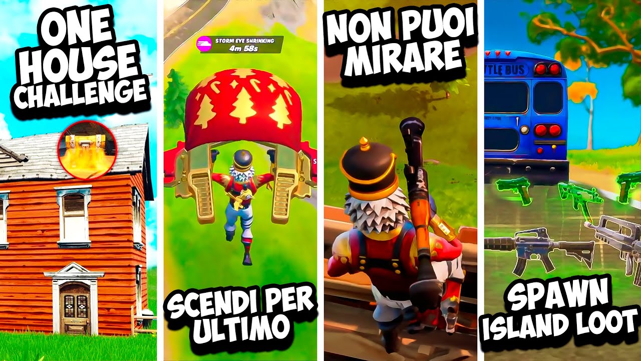 4 GIOCATORI 4 CHALLENGE DIFFERENTI! - FORTNITE