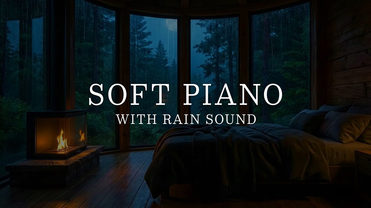Calming Rain Sounds + Relaxing Piano Music 🌧️ Relax the Mind and Enjoy Peaceful Sleep Tonight🔥