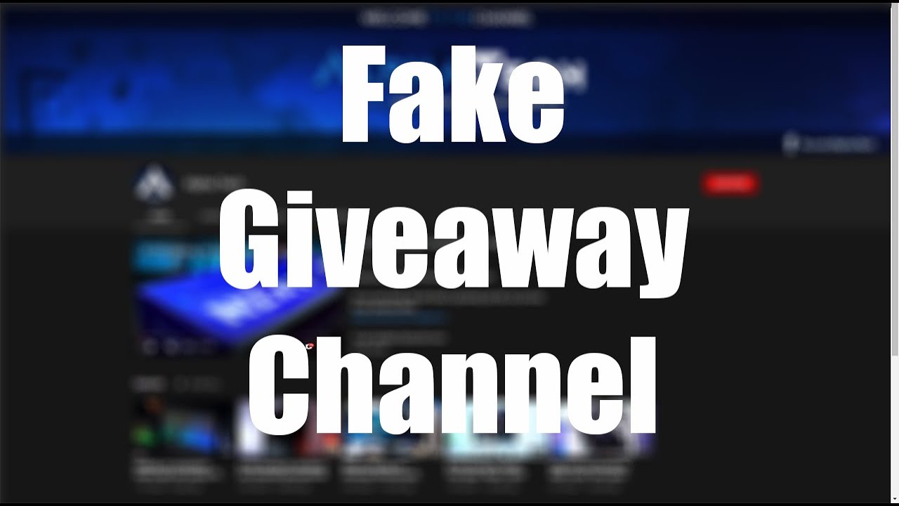 EXPOSING ANOTHER FAKE PC GIVEAWAY Channel