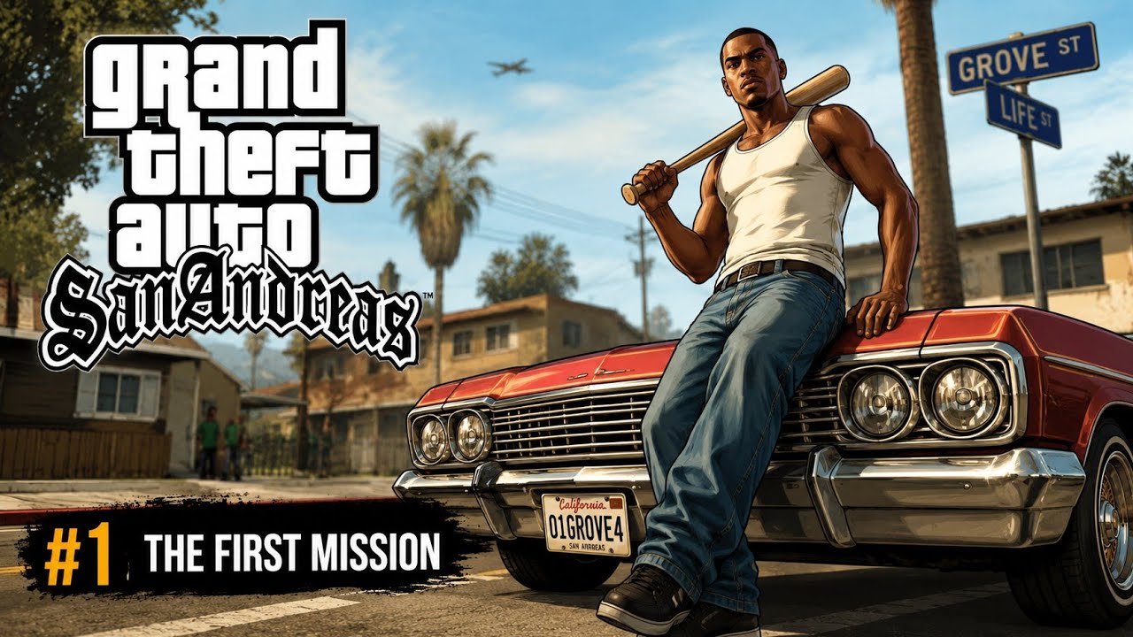 FIRST MISSION IN GTA SAN ANDREAS | CJ GOT ARRESTED 