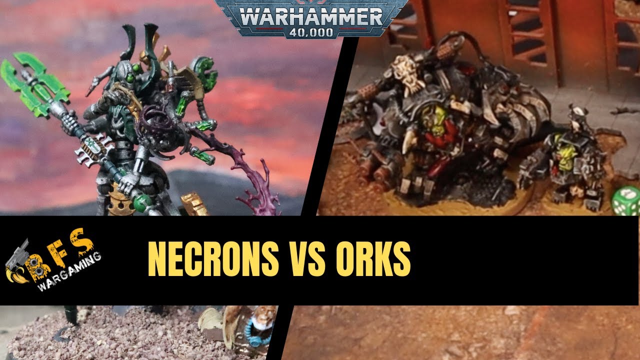 Necrons vs Orks Warhammer 40k Battle Report 10th Edition.
