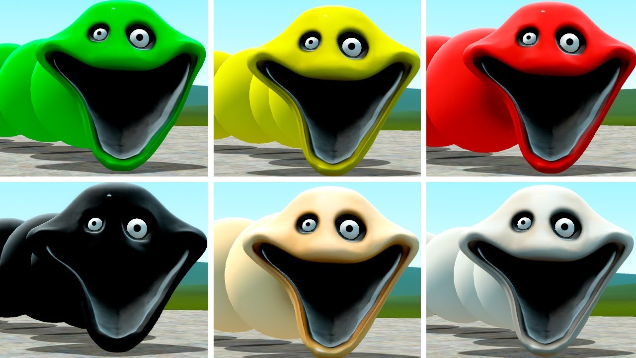 I BECAME ALL COLOR ROBLOX HUNGRY WORMS In Garry's Mod!