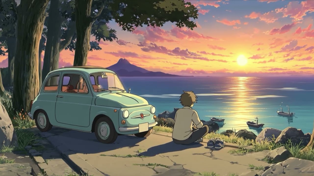 Sunset Drive Lofi 🌅🌊 Calm Beats by the Sea for Relax & Focus