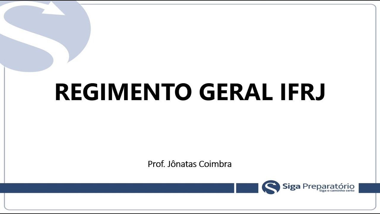 REGIMENTO GERAL | IF-RJ | PARTE 01
