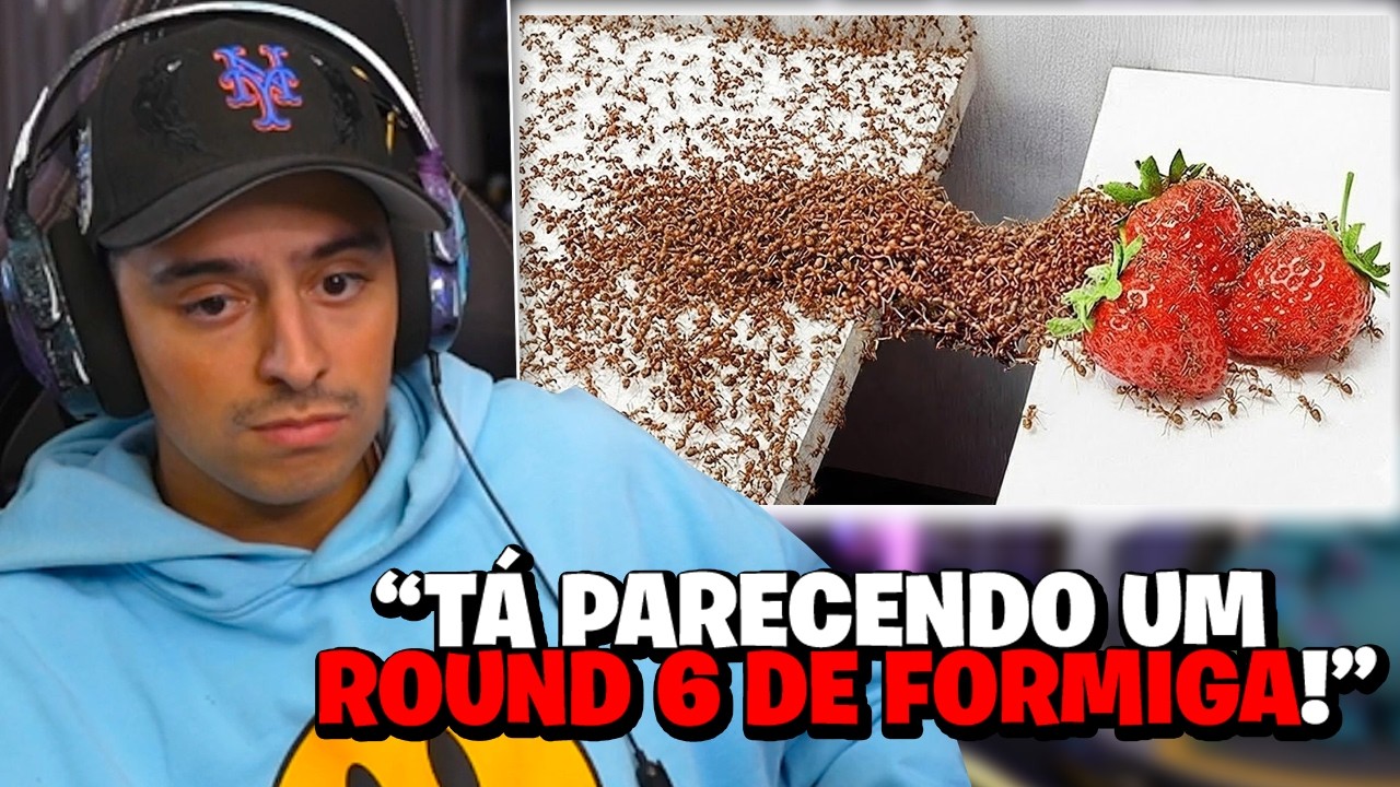 Coringa reagindo 1.000 Formigas vs Obstáculos