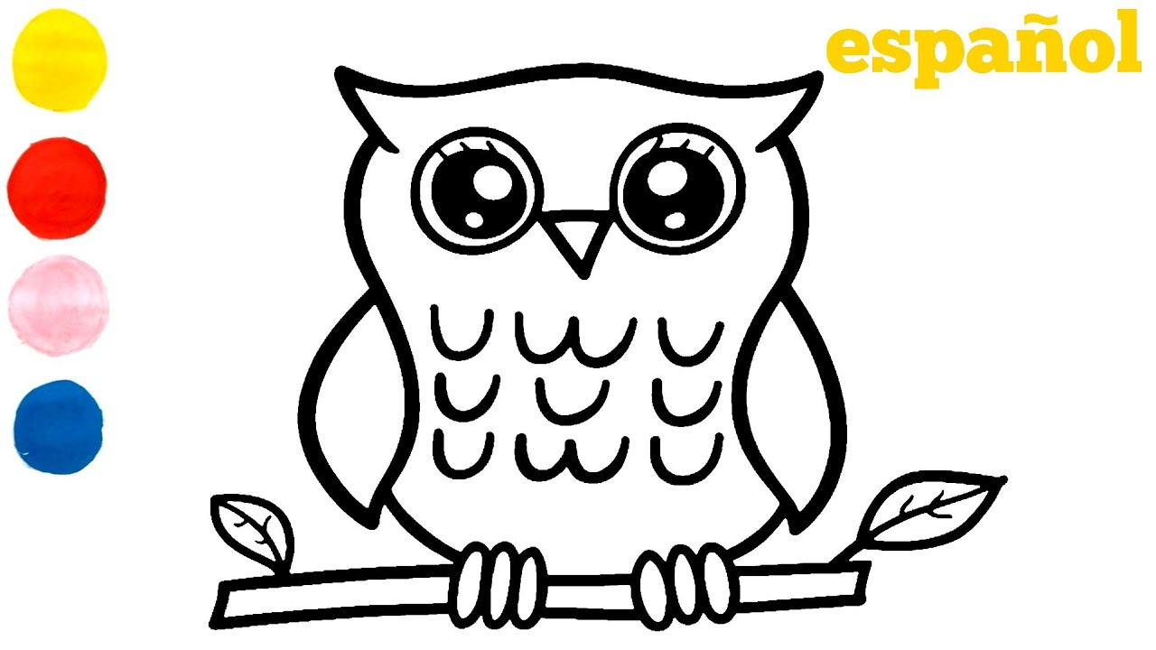 Cómo dibujar y colorear un búho para niños