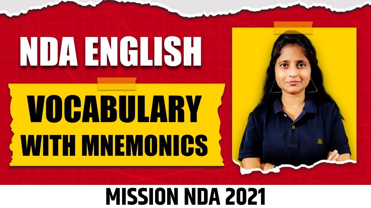 5:00PM - NDA 1 2021 | ENGLISH | Vocabulary with mnemonics | Mission Khadakwasla | By Kamayani Ma'am
