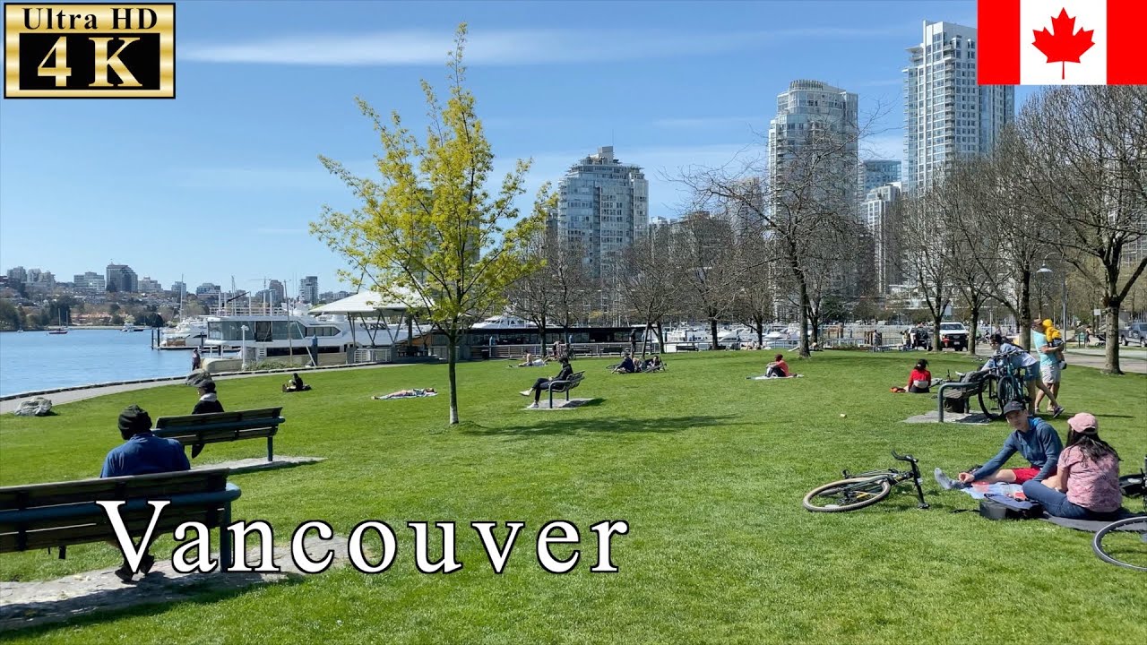 🇨🇦【April 15th】Peaceful moment at Quarantine Time - Vancouver Spring Walk - 【4K 60fps】