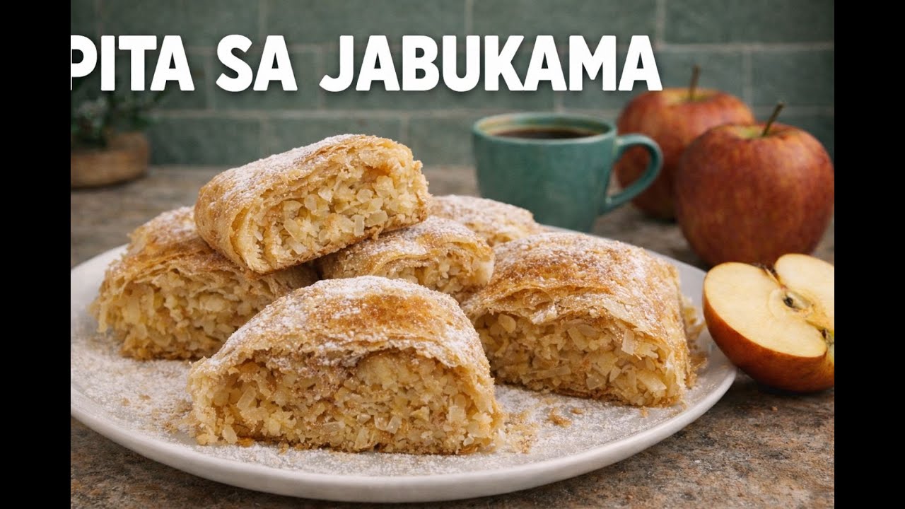 Sočna pita sa jabukama u gotovim korama