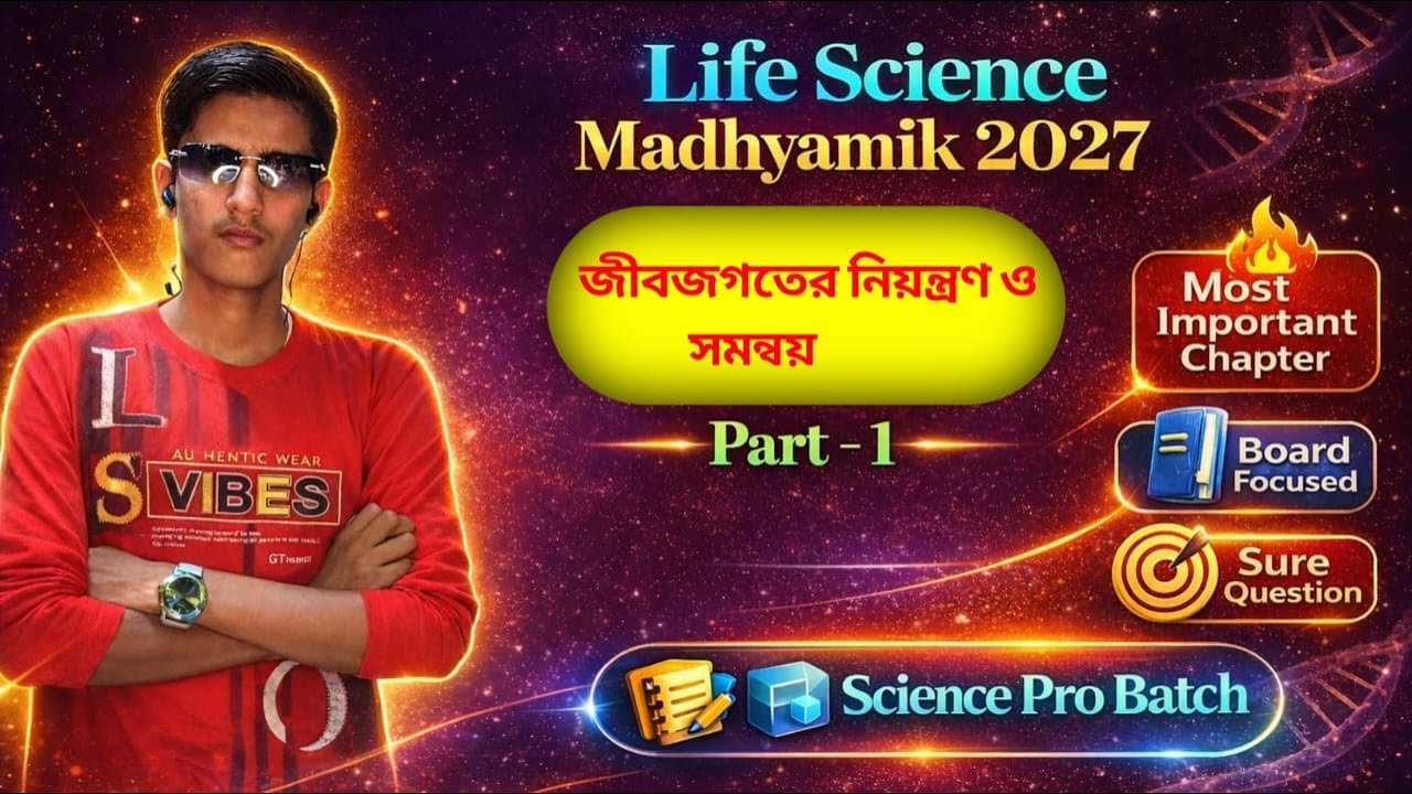 |Class 10 || জীবজগতের নিয়ন্ত্রণ ও সমন্বয় |Madhyamik 2027| Part-1|| Life Science |Science Pro Batch