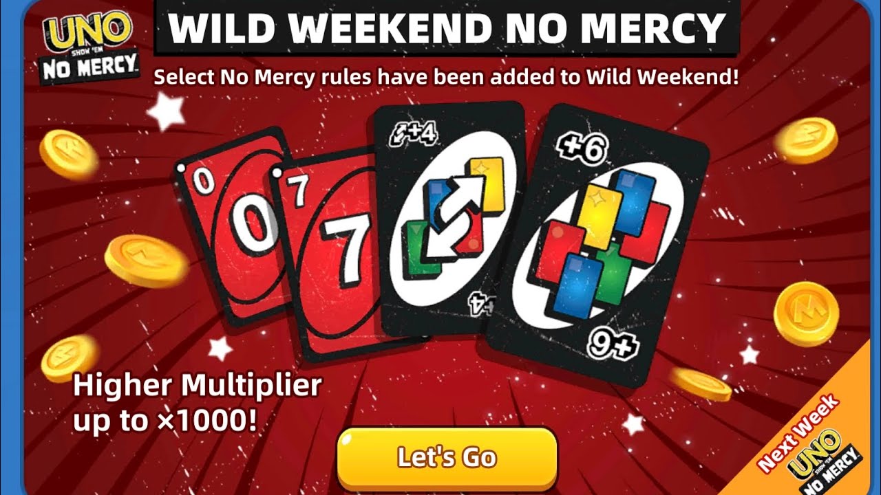 UNO Mobile! Go Wild x1000 NO Mercy (Limited Wild Weekend)