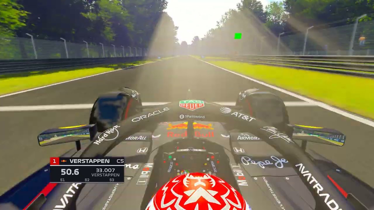 RB21 Max Verstappen Formula 1 2025 at the Monza Circuit in Assetto Corsa 