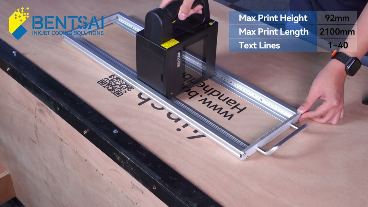 Bentsai B80 4-inch wide format inkjet coding printer printing on Wooden Boxes#bentsai #inkjet