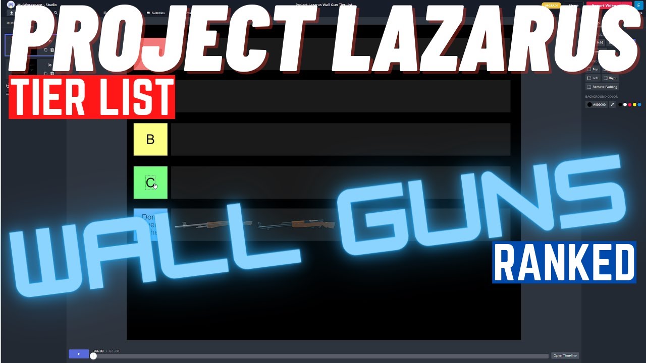 Roblox Project Lazarus: Best Wall Gun Tier List 2021