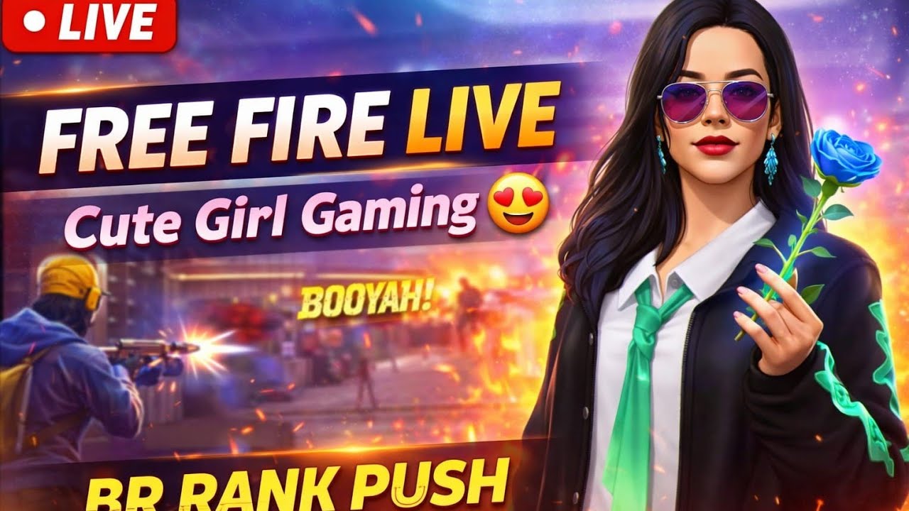 🔴 Free Fire Live | Cute Girl Gaming 😍 BR Rank Push
