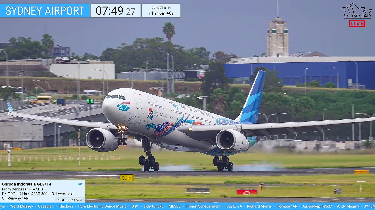 🔴 BUSY HEAVY ARRIVALS 16R - Plane-Spotting at Sydney Airport with Kurt 🔴