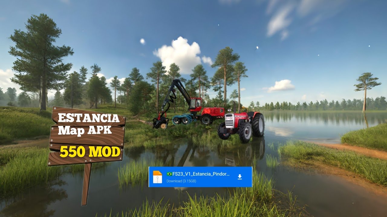 Estancia Map + 550 MOD APK FS 23 Download link MIDEAFIRE FARMING SIMULATOR 23 