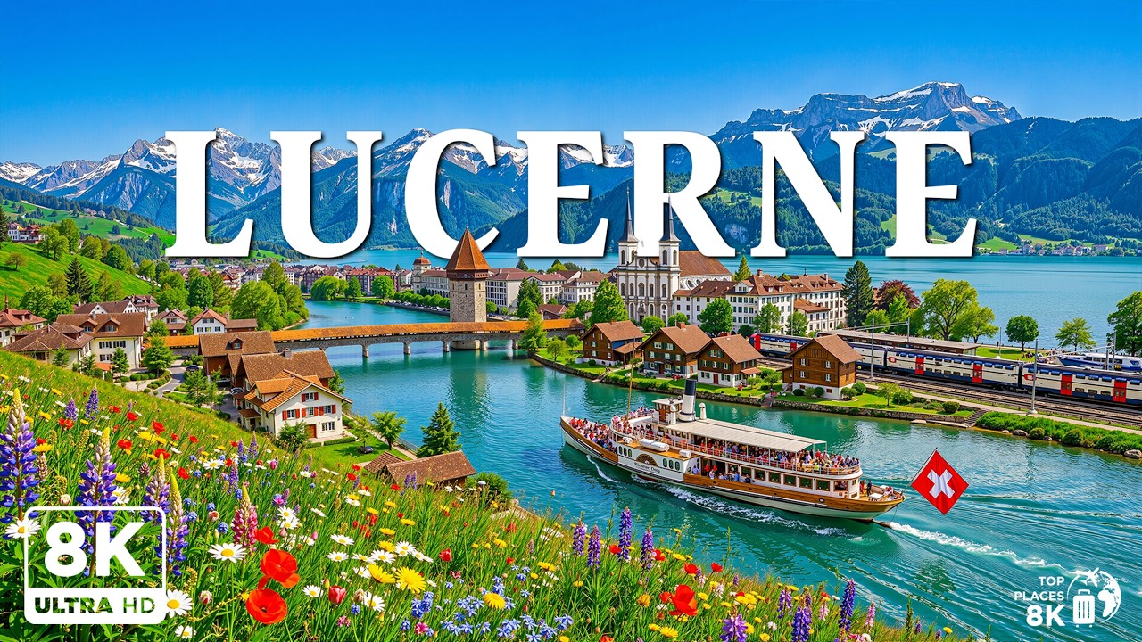 Lucerne Switzerland 8K 🇨🇭 🌿 A Slow Escape Between Lake Lucerne and the Alps