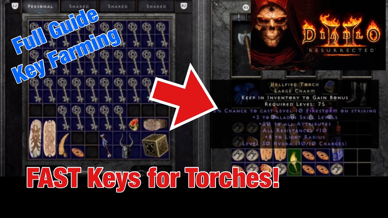 Diablo 2 Resurrected - КЛЮЧИ Разрушения, Ненависти, Ужаса БЫСТРО - Полное руководство по фарму - PS5