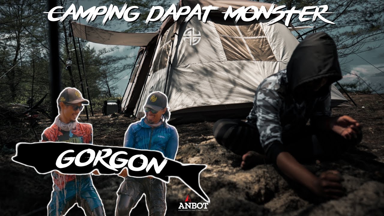 MONSTER GORGON 20KG++ tewas tepi kayak | GL Wild Camping & Fishing | Catch & Cook | Geng Lipak #12
