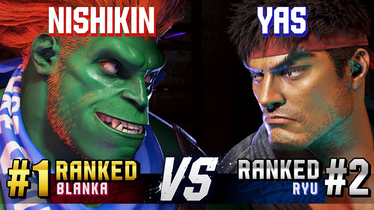 SF6 ▰ NISHIKIN (#1 Ranked Blanka) vs YAS (#2 Ranked Ryu) ▰ High Level Gameplay