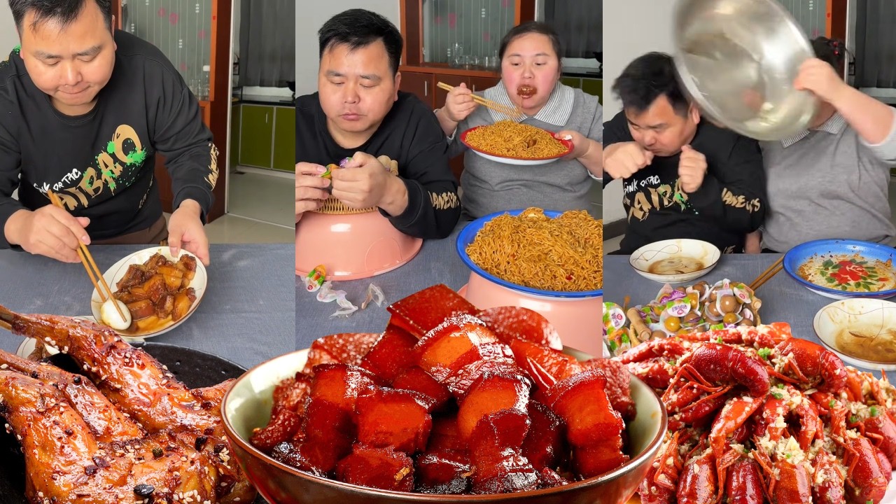 My stingy husband wanted to eat the braised pork all by himself, but ended up getting nothing.