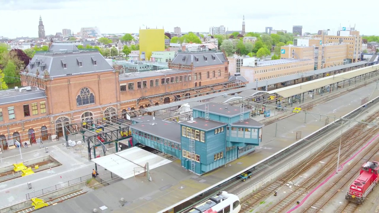 Dronebeelden Groningen Spoorzone