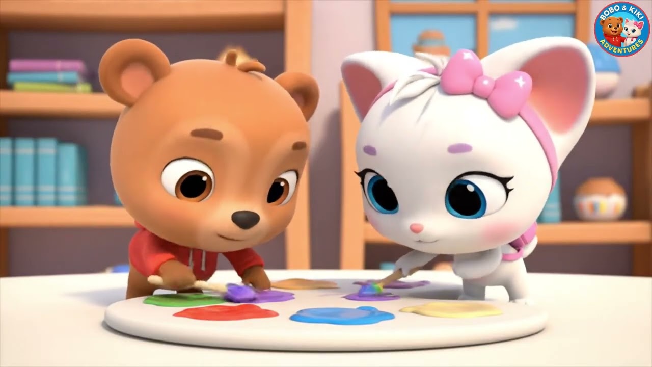Danish | Farveblandingsmaling | Color Mix Painting | kids song