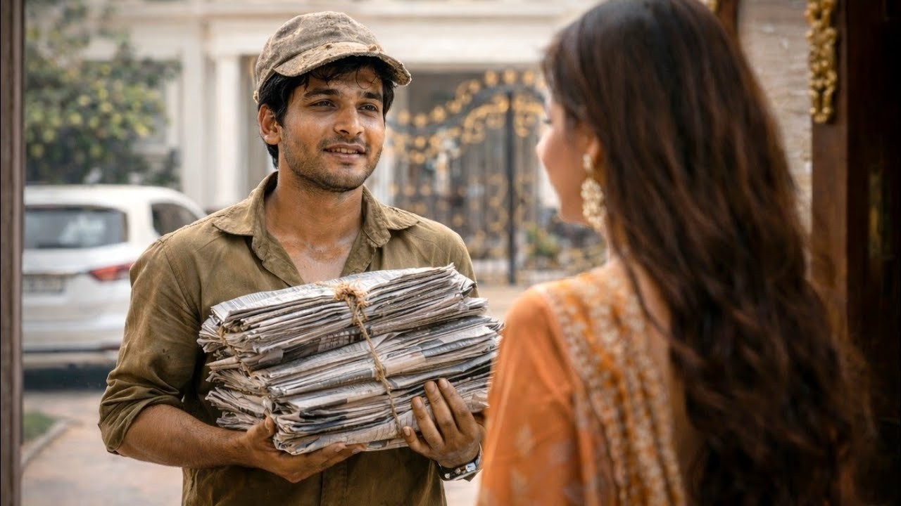 এক কোটিপতি ছেলে সংবাদপত্র বিক্রেতার ছদ্মবেশে তার হবু স্ত্রীর বাড়িতে এসে পৌঁছালো... তারপর যা হলো 😱🗞️