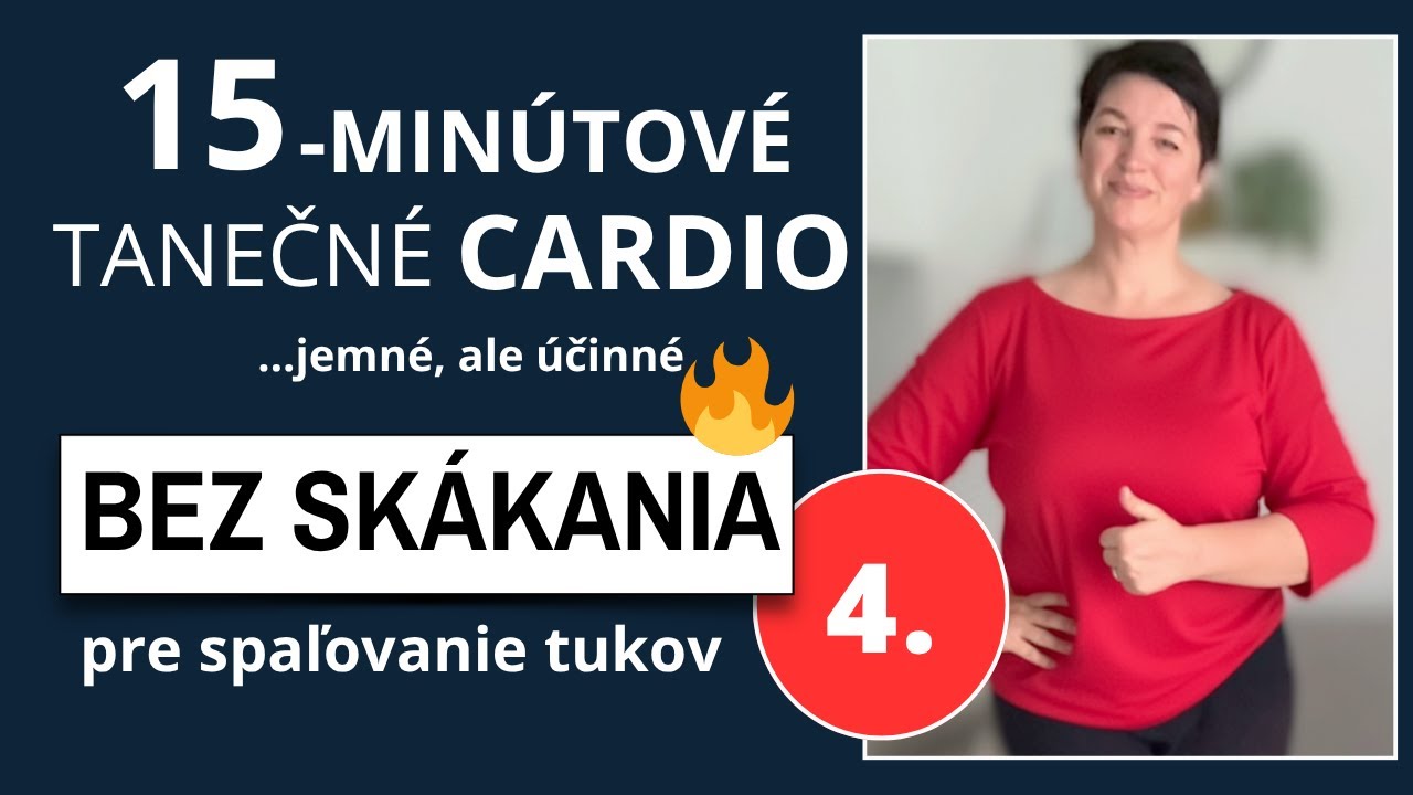 🔥15 MIN TANEČNĚ CARDIO 🔥| Pre spaľovanie tukov | Bez skákania | Šetrné ku kolenám