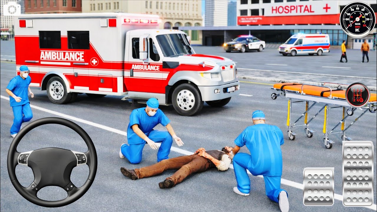 Ambulance Driving City Rescue Simulator 3d 2025 | 911 Us Emargency Ambulance Game | Android Gameplay