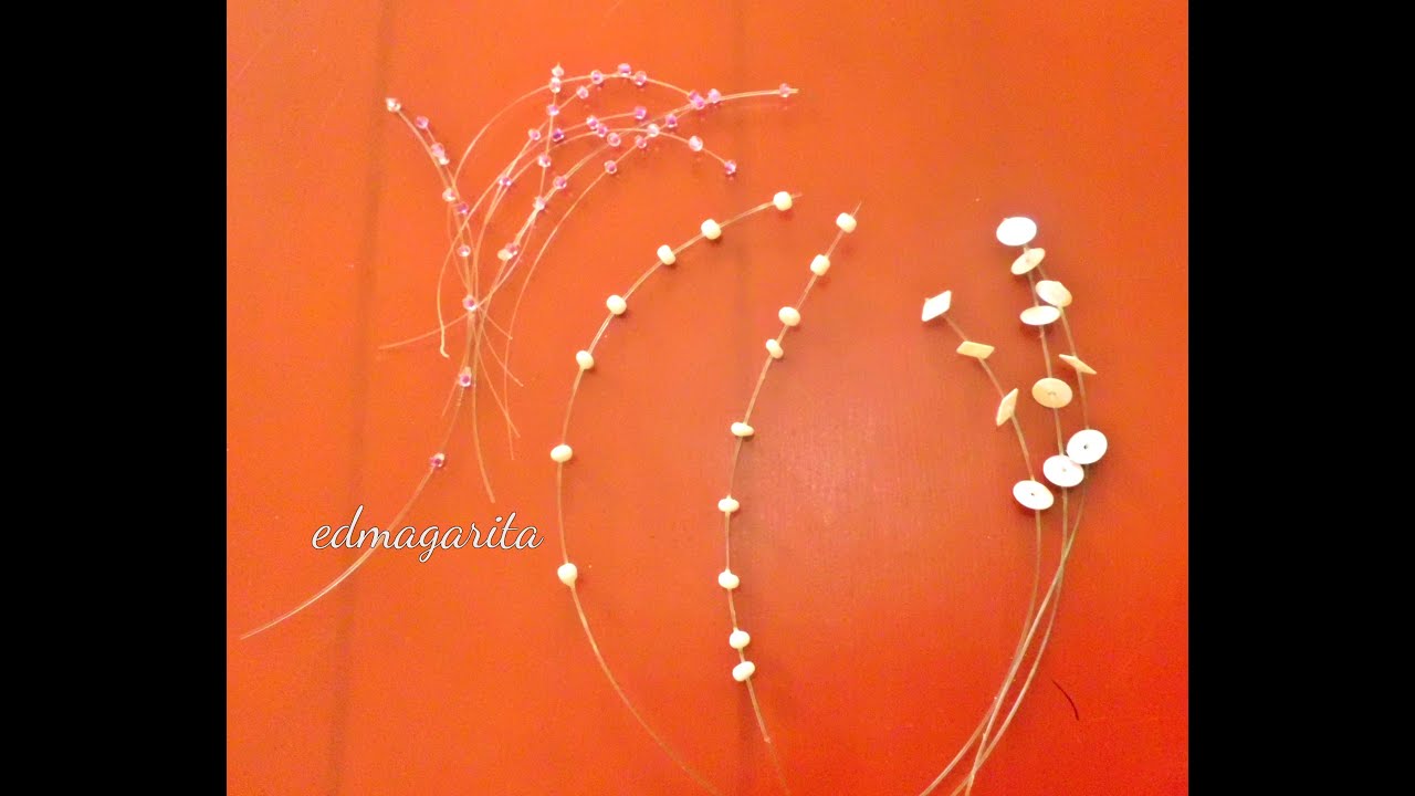 Estambre o Pistilos con mostacillas y lentejuelas para arreglos #how #diy #tutorial