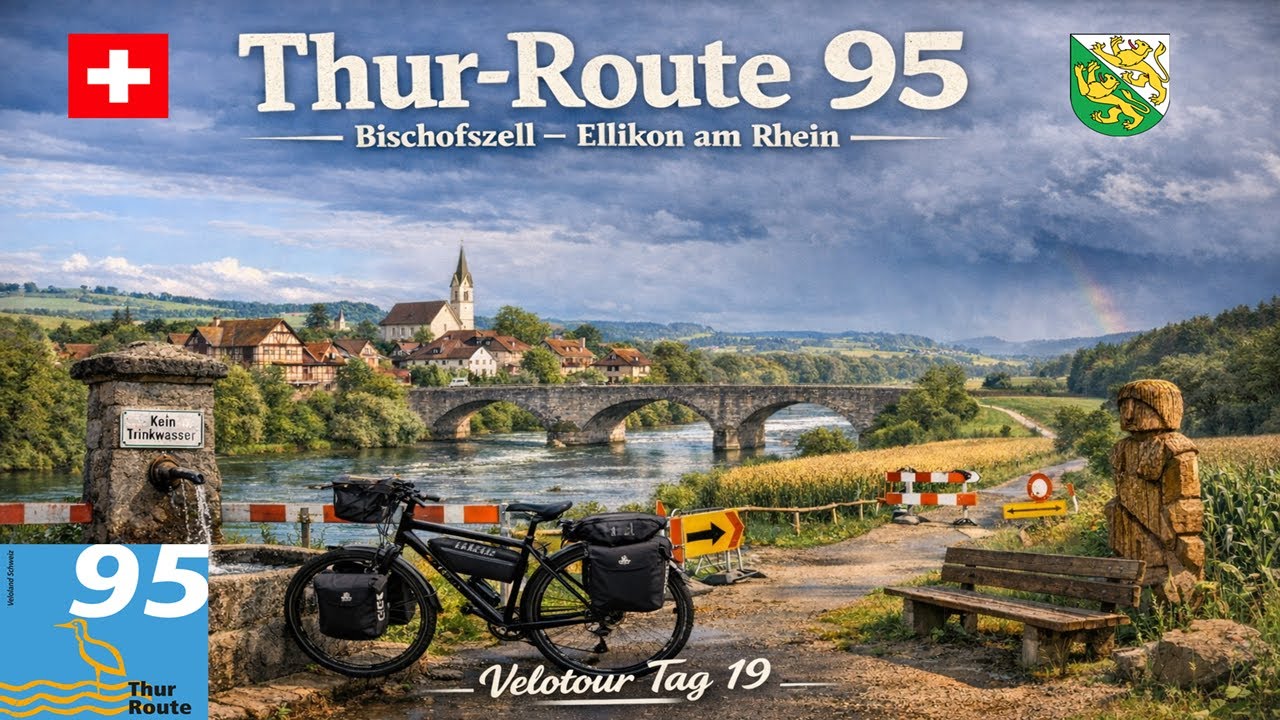 Thur-Route 95 Etappe 1 Bischofzell-Ellikon am Rhein #schweiz #fahrradfahren #tag19